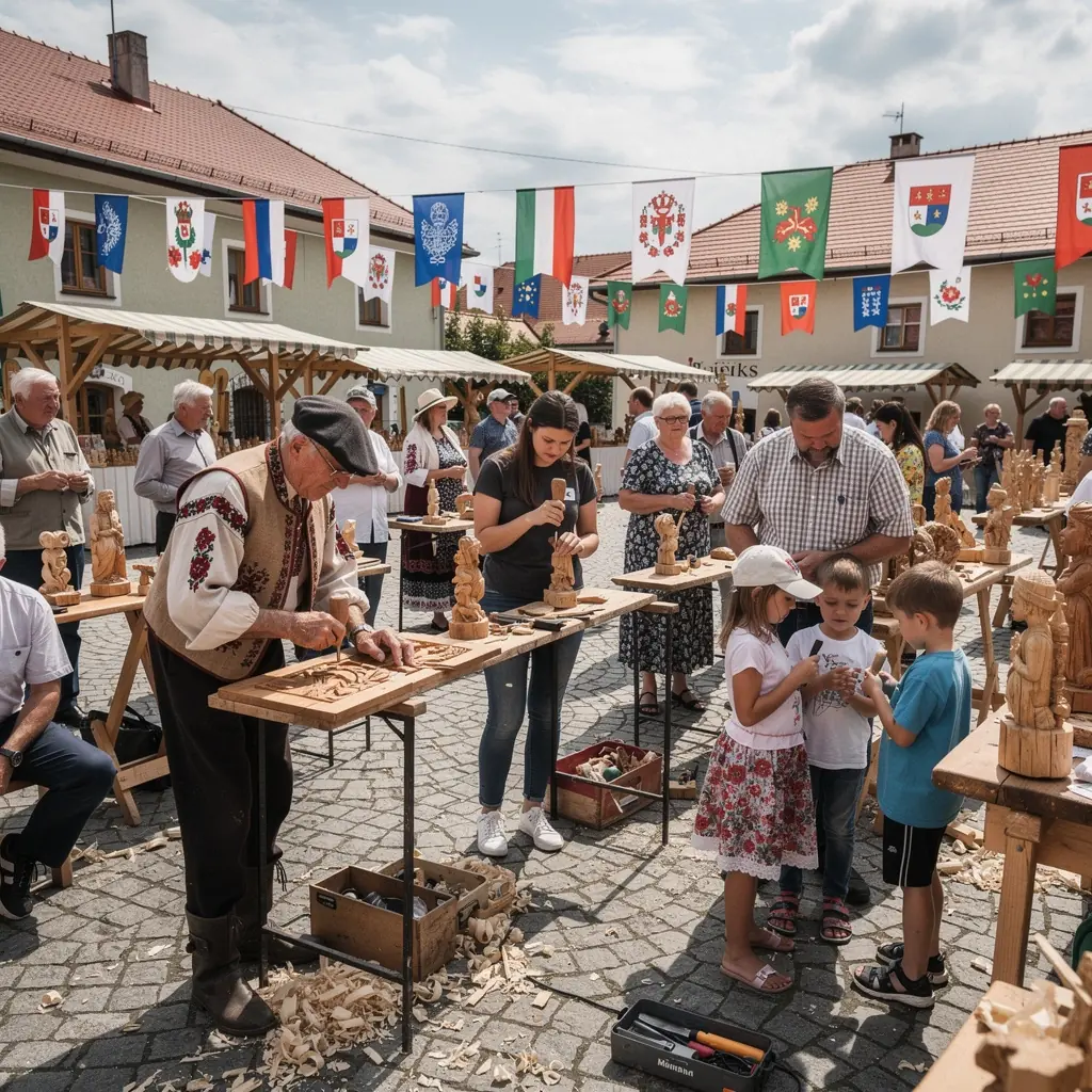 Artisans demonstrating pottery making using traditional techniques in a rustic workshop.